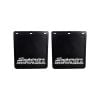 Superior Rubber Mudflaps Small 250mm x 230mm White Logo Pair 1009BC1