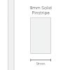 SAAS 11302 Pinstripe Solid White 9mm x 10m