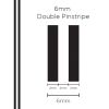 SAAS 1301 Pinstripe Double Black 6mm x 10m