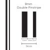 SAAS 1501 Pinstripe Double Black 9mm x 10m