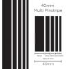 SAAS 1901 Pinstripe Multi Black 40mm x 10m