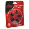 SAAS 194265 Valve Cap Black 2 Groove 5pc