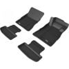 TruFit 3D Kagu Full Set black Rubber Floor Mats with Drivers Anchor Points fits Ford Mustang 2015 - On