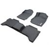 TruFit MaxTrac Full Set Black Rubber Floor Mats with Drivers Anchor Points fits Ford Ranger PX Dual Cab 2012 - 2021