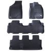 TruFit 3D Kagu 3-Row Black Rubber Floor Mats with Drivers Anchor Points fits Toyota Kluger 50/55 Series 2013 - 2020