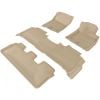 TruFit 3D Kagu 3-Row Beige Rubber Floor Mats with Anchor Points fits Lexus LX570/LX450D 2013 - 2021
