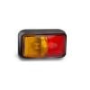 LED Autolamps 58ARM LED Red Amber Side Marker Lamp 12/24V Black Housing 40cm Cable
