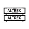6 figure Number Plate Covers Dual Slimline Black without Lines Altrex 6CVSNL