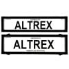 6 figure Number Plate Covers Slimline Black Without Lines Altrex 6NLP