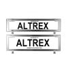 6 figure Number Plate Covers Slimline Chrome Style without Lines Altrex 6PCC