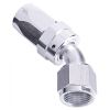 Aeroflow 100 Series Swivel Taper 45 Hose-End -4AN Silver AF102-04S