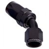 Aeroflow 100 Series Swivel Taper 45 Hose-End -8AN Black AF102-08BLK