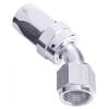 Aeroflow 100 Series Swivel Taper 45 Hose-End -8AN Silver AF102-08S