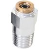 Aeroflow Straight 1/8in NPT to 1/4in Nylon Quick Release Fitting Silver AF121-04-02S