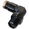 Aeroflow 90 1/8in NPT to 3/16in Nylon Quick Release Fitting Black AF123-02BLK