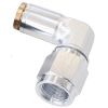 Aeroflow 90 -3AN to 3/16in Nylon Quick Release Fitting Silver AF123-03-02S