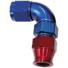 Aeroflow 90 Tube to Female AN Adapter 1/2in -8AN Blue/Red AF139-08