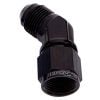 Aeroflow 45 Female/Male Flare Swivel -6AN Black Finish AF142-06BLK