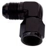 Aeroflow 90 Female/Male Flare Swivel -6AN Black Finish AF143-06BLK