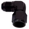 Aeroflow 90 Female/Male Flare Swivel -16AN Black AF143-16BLK