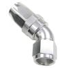 Aeroflow 150 Series Taper 1pc Full Flow Swivel 45 Hose-End -8AN Silver AF152-08S