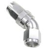 Aeroflow 150 Series Taper 1pc Full Flow Swivel 45 Hose-End -20AN Silver AF152-20S