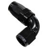 Aeroflow 150 Series Taper 1pc Full Flow Swivel 90 Hose-End -4AN Black AF153-04BLK