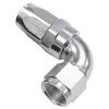 Aeroflow 150 Series Taper 1pc Full Flow Swivel 90 Hose-End -20AN Silver AF153-20S
