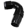 Aeroflow 150 Series Taper 1pc Full Flow Swivel 120 Hose-End -6AN Black AF154-06BLK