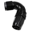 Aeroflow 150 Series Taper 1pc Full Flow Swivel 120 Hose-End -8AN Black AF154-08BLK