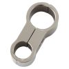 Aeroflow Billet Dual Hose Separators 7/16in ID & 5/8in ID Titanium Finish AF156-07-10T