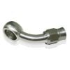 Aeroflow Stainless 45 Banjo Fitting 10mm 3/8in Banjo to -3AN PTFE Hose-End AF208-03