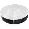 Aeroflow Chrome Air Filter Assembly 14in x 3in 5-1/8in neck 1-1/8in Drop base black AF2851-1280