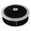 Aeroflow Chrome Full Flow Air Filter Assembly with 9in x 2-3/4in 5-1/8in Neck Black AF2851-3150