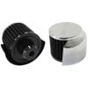 Aeroflow Chrome Push In Breather Chrome Shield 3in 76.2mm OD AF2871-1516