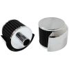 Aeroflow Chrome Push In Breather Chrome Shield 3in 76.2mm OD AF2871-1520