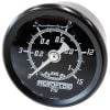 Aeroflow 1-1/2in Liquid Filled 15 psi Pressure Gauge Black Face White Pointer AF30-2200