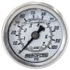 Aeroflow 1-1/2in Liquid Filled 100 psi Pressure Gauge White Face Black Pointer AF30-2203