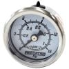 Aeroflow 1-1/2in 15 psi Pressure Gauge White Face Black Pointer 1/8in NPT Male Thread AF30-2206