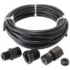 Aeroflow 1/8in Nylon Tubing Kit Black Tubing with Black Fittings & Ferrules 3.6m AF30-3000BLK