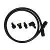 Aeroflow Black Nylon Outer Stainless Braided Line Gauge Kit -4AN 4ft Hose Length with AF30-4004BLK