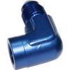 Aeroflow 90 Female NPT to Male AN Adapter 1/8in to -4AN Blue AF373-04