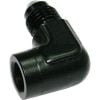 Aeroflow 90 Female NPT to Male AN Adapter 1/8in to -4AN Black AF373-04BLK