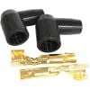 Aeroflow Xpro Silicone 90 Socket Distributor/Coil Boots & Terminals Black 2PK AF4030-3321