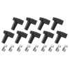 Aeroflow Xpro Silicone 90 HEI Boots & 90 Terminals Black set of 9 AF4030-8849