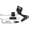 Aeroflow Stainless Throttle Cable Bracket BlackWith Return Spring AF42-1104BLK