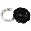 Aeroflow Low Profile Billet Filler Cap & 1-1/2in Female Weld-on Bung Black Cap AF465-24BLK