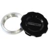 Aeroflow Low Profile Billet Filler Cap & 2in Female Weld-on Bung Black Cap AF465-32BLK