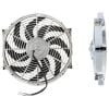 Aeroflow 14in Chrome Electric Thermo Fan Curved Blades AF49-1027