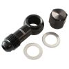 Aeroflow 90 Fuel Pump Banjo Kit Black -6AN Includes Banjo Fitting & Cap AF49-1034BLK
